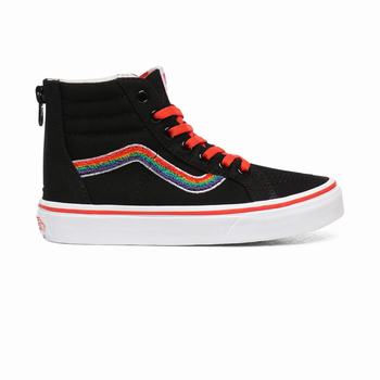 Detske Kotnikove Tenisky Vans Chenille Sk8-HI Zip (8-14+ years) Viacfarebný/Biele VA45HGPCF